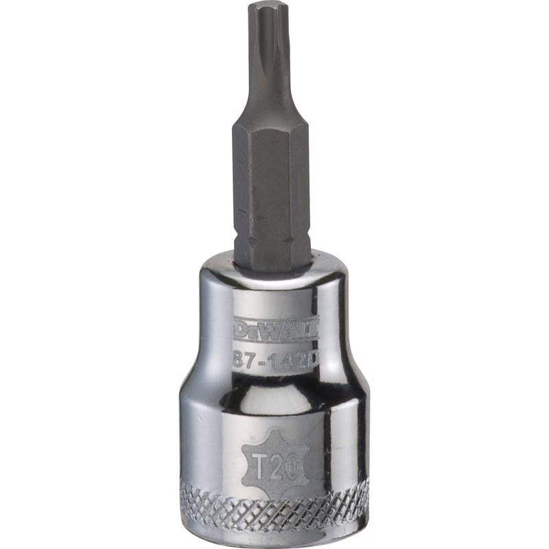 DeWalt T20 Casquillo de destornillador Torx de 1 pieza con encastre de 3/8 pulg.