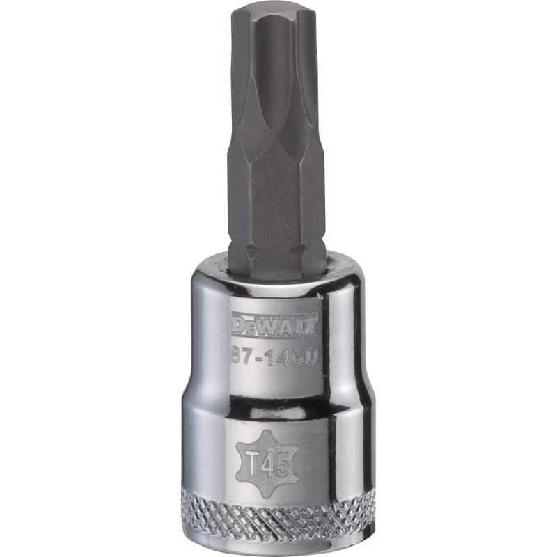 DeWalt T45 Casquillo de destornillador Torx de 1 pieza con encastre de 3/8 pulg.