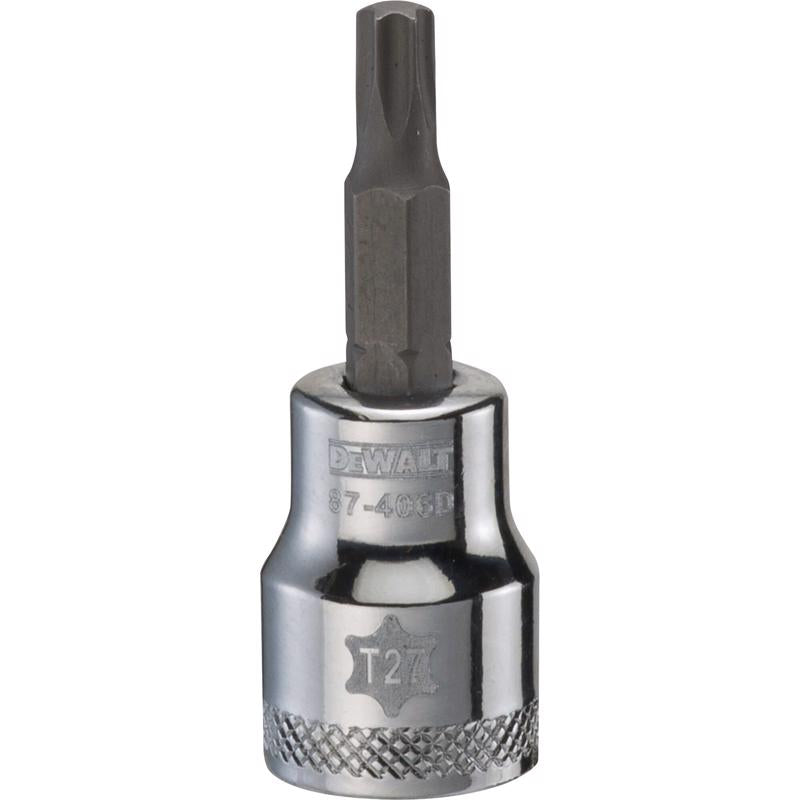 DeWalt T27 Casquillo de destornillador Torx de 1 pieza con encastre de 3/8 pulg.