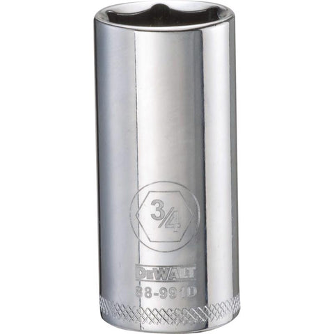 DeWalt 3/4 in. X 3/8 in. drive SAE 6 Point Deep Socket 1 pc