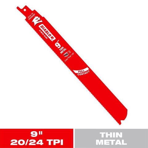 Diablo 9 in. Bi-Metal Reciprocating Saw Blade 24 TPI 1 pc