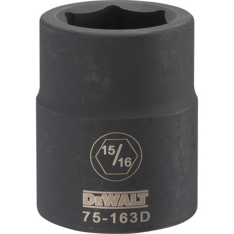 DeWalt 15/16 in. X 3/4 in. drive SAE 6 Point Impact Socket 1 pc