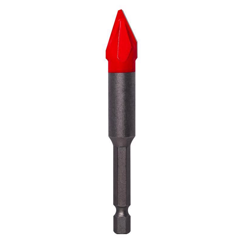 Diablo 1/2 in. X 3-1/2 in. L Carbide Tipped Tile and Stone Drill Bit Hex Shank 1 pk