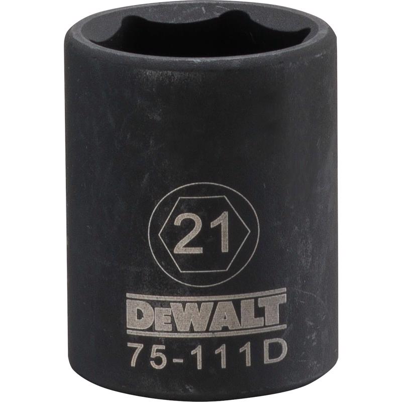 DeWalt Directtorque Casquillo de impacto métrico de 6 puntas de 21 mm X 1/2 pulg. 1 pza.
