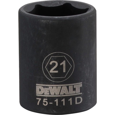 DeWalt Directtorque Casquillo de impacto métrico de 6 puntas de 21 mm X 1/2 pulg. 1 pza.