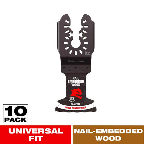 Diablo Demo Demon 1-3/4 in. W Bi-Metal Curved Oscillating Blade Nail-Embedded Wood 10 pk