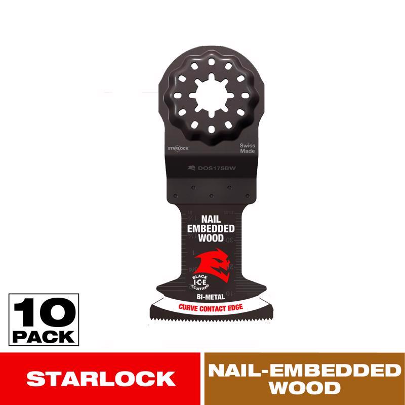 Diablo Demo Demon 1-3/4 in. W Bi-Metal Starlock Curved Oscillating Blade Nail-Embedded Wood 10 pk