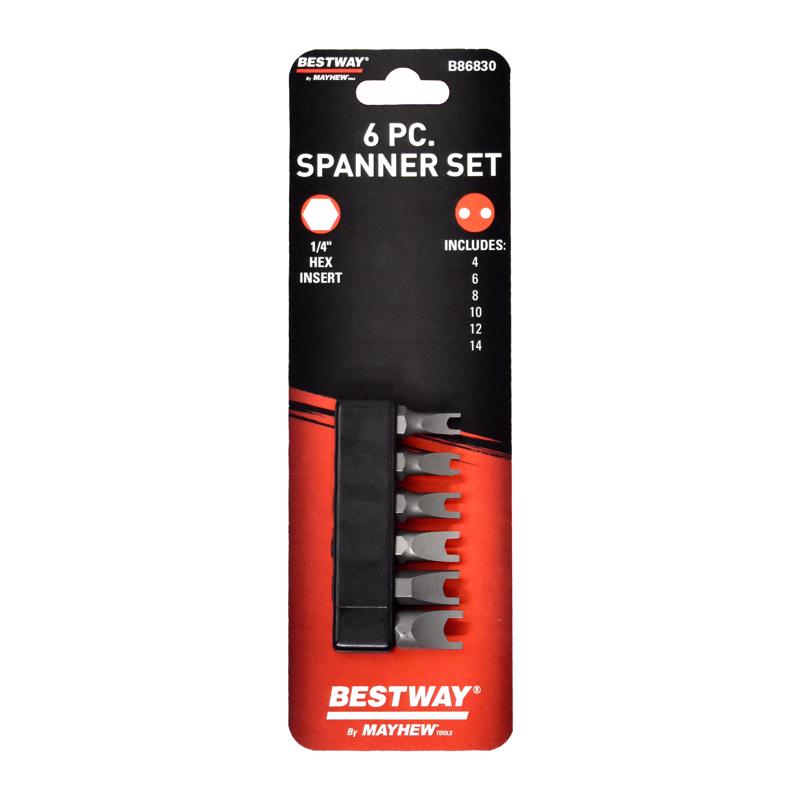 Juego de 6 piezas de puntas de destornillador y llave inglesa Mayhew Bestway