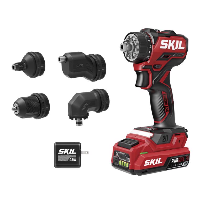 SKIL 20V PWRCORE 3/8 in. Brushless Cordless Drill/Driver Kit (Battery & Charger)