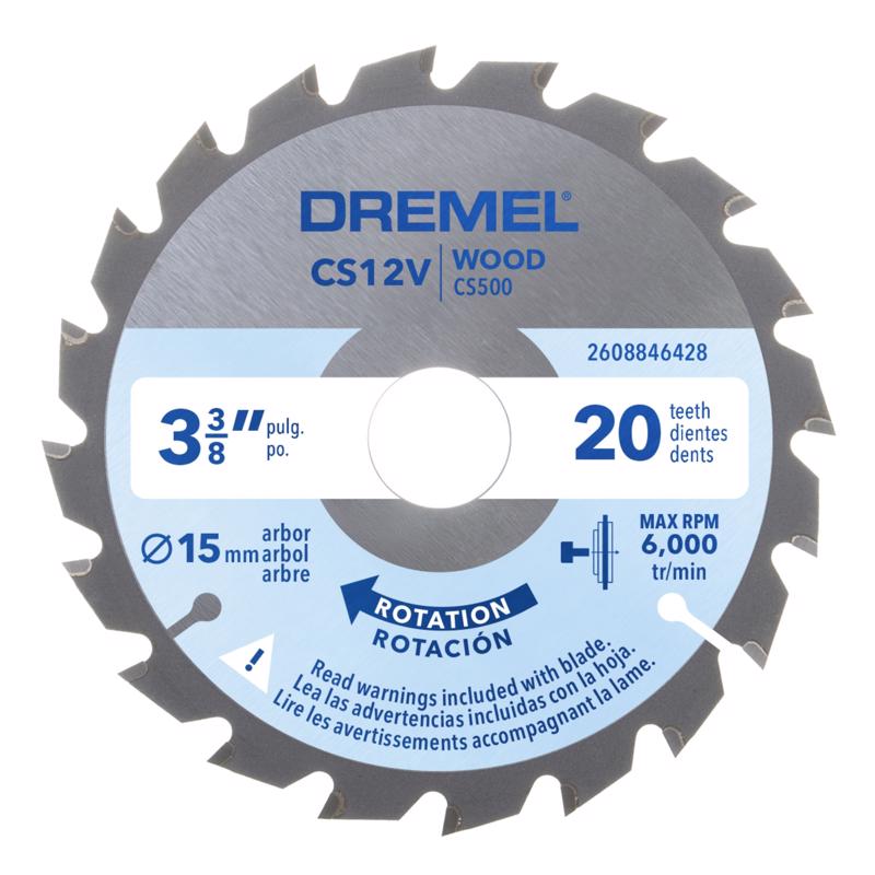 Dremel Blueprint 3-3/8 in. D X 15 mm Circular Saw Blade 20 teeth