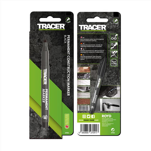 Tracer 6 in. L Permanent Marker Black 1 pc