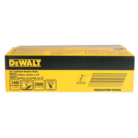 DeWalt 3-1/2 in. L Plastic Strip Coated Nails 21 deg 2000 pk