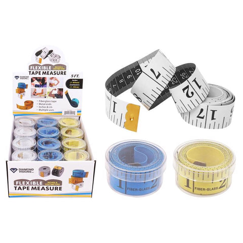 Diamond Visions 60 in. L X 1 in. W Fiberglass Long Tape Measure 1 pk (Pack of 36)