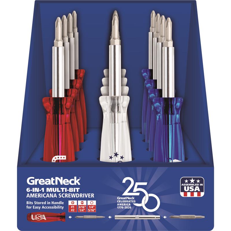GreatNeck 6-in-1 Screwdriver 12 pk (Pack of 12)