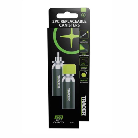 Tracer TrueShot 1 oz Hi-Visibility Replacement Chalk Canister Fluorescent Green 2 pk