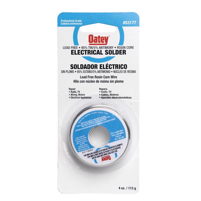 Oatey 4 oz Estaño de soldadura con núcleo de resina sin plomo/Antimonio 95/5 1 pza