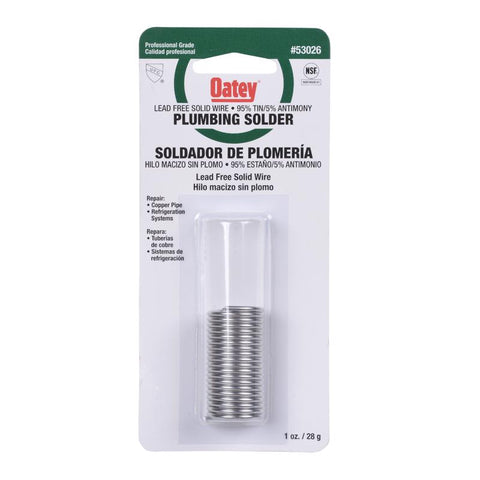 Oatey 1 oz Plumbing Wire Solder Tin/Antimony 95/5 1 pc