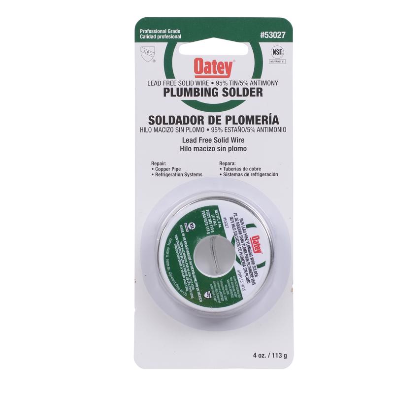Oatey 4 oz Lead-Free Plumbing Wire Solder Tin/Antimony 95/5 1 pc