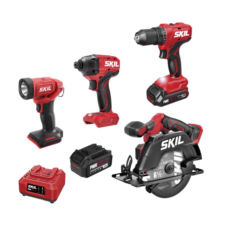 SKIL Cordless Brushless 4 Tool Combo Kit