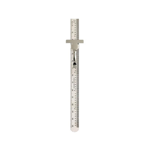 General 6 in. L X 0.46 in. W Stainless Steel Precision Pocket Rule Metric and SAE