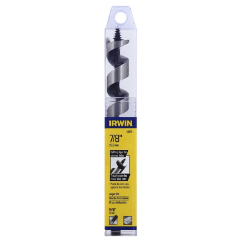 IRWIN 7/8 in. D X 7.5 in. L Auger Bit Carbon Steel 1 pc