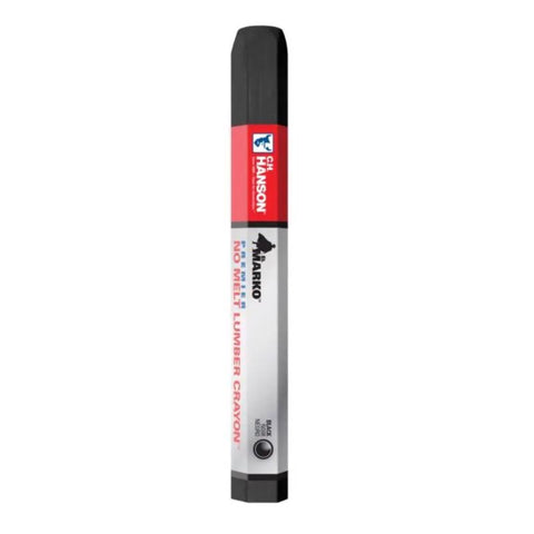 C.H. Hanson Premier No Melt 4.5 in. L Lumber Crayon Black 1 pc (Pack of 12)