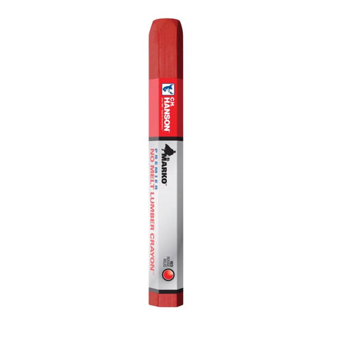 C.H. Hanson Premier No Melt 4.5 in. L Lumber Crayon Red 1 pc (Pack of 12)