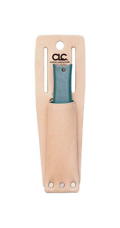 Funda de cuero para cuchillo utilitario CLC de 1 bolsillo, 3,3 pulg. de largo x 11 pulg. de alto, color canela