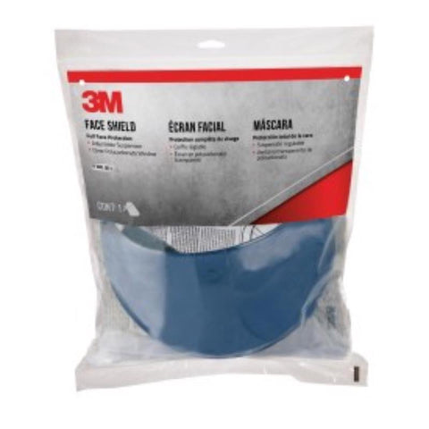 Careta facial 3M con lente transparente y marco azul, 1 pieza