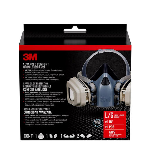 3M P95 Medio Rostro Respirador Válvula Azul L 1 pza