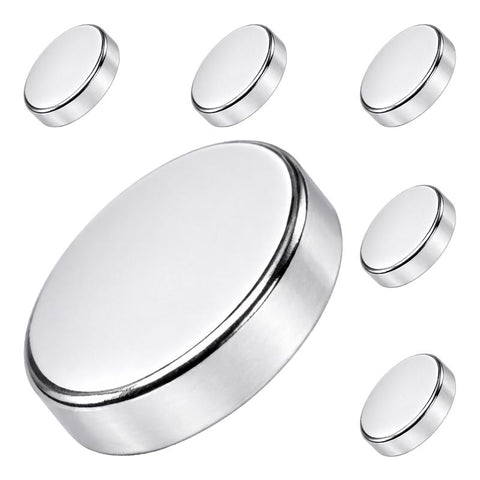 Magnet Source .118 in. L X .472 in. W Silver Super Disc Magnets 4.3 lb. pull 6 pc