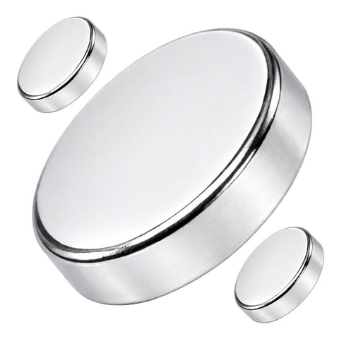 Magnet Source .118 in. L X .709 in. W Silver Super Disc Magnets 6.5 lb. pull 3 pc