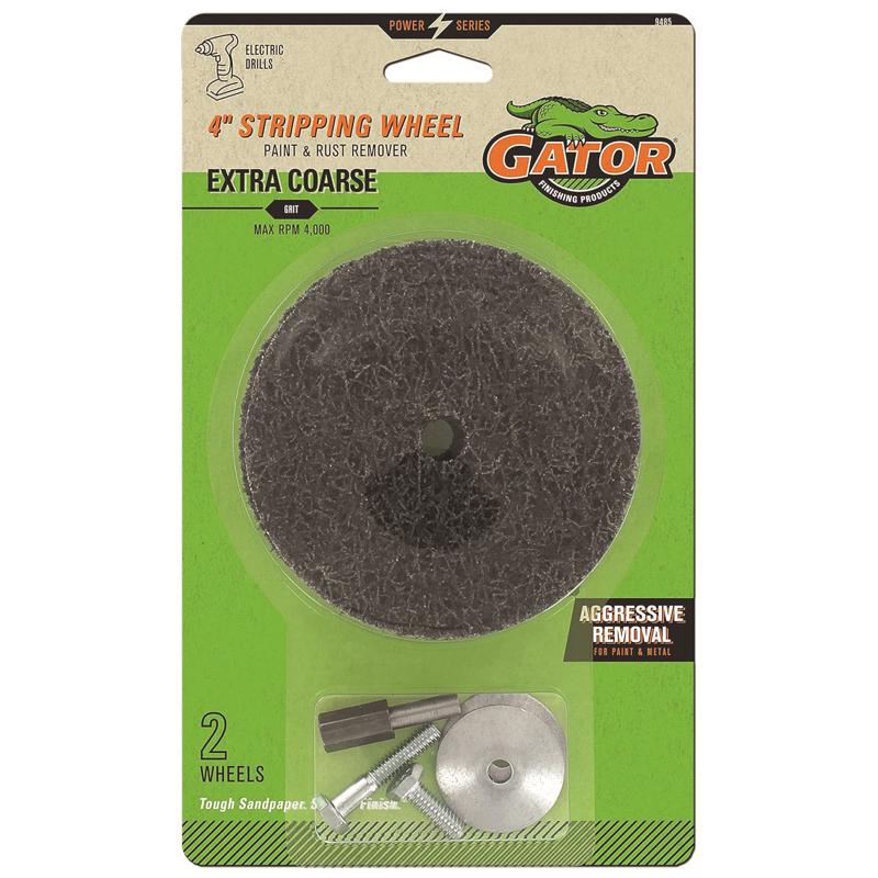 Gator 4 in. Aluminum Oxide Bolt-On Paint and Rust Remover Disc 40 Grit Extra Coarse 2 pk