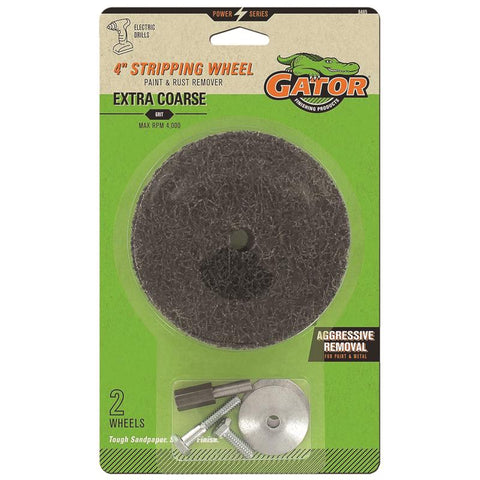 Gator 4 in. Aluminum Oxide Bolt-On Paint and Rust Remover Disc 40 Grit Extra Coarse 2 pk