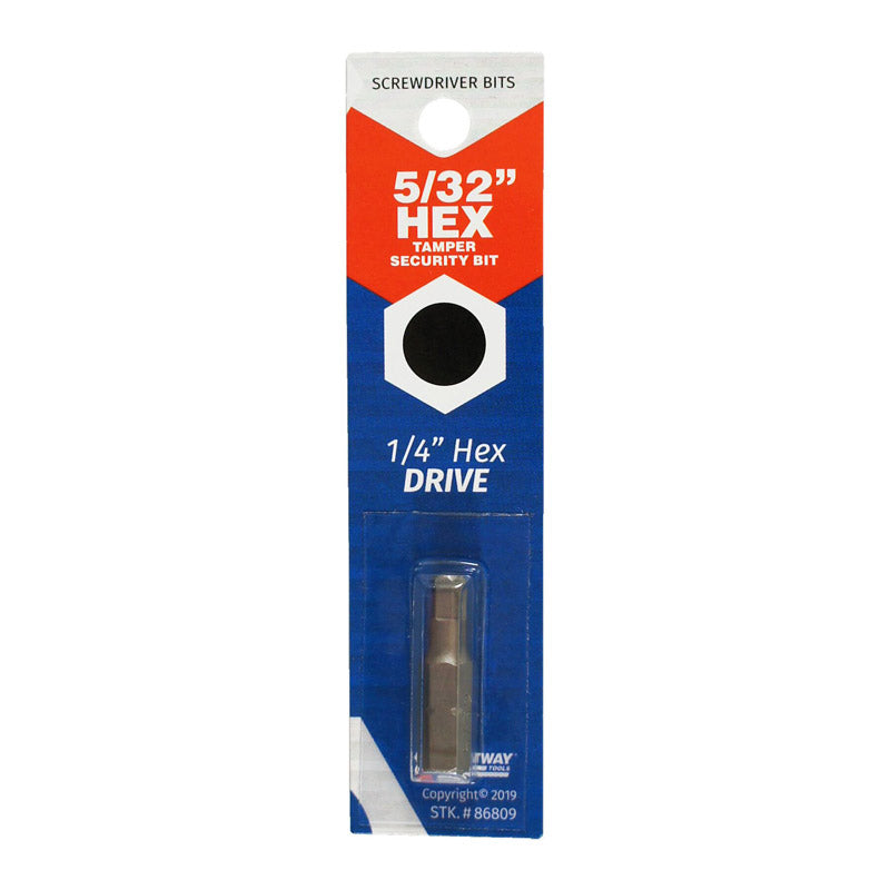 Best Way Tools Punta de destornillador hexagonal de 5/32 pulg. x 1 pulg. de largo, de acero al carbono, 1 pieza