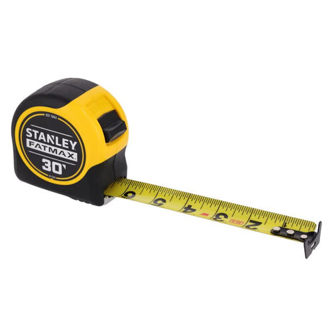 STANLEY FatMax 30 ft. L X 1.25 in. W Compact Wide Blade Tape Measure 1 pk