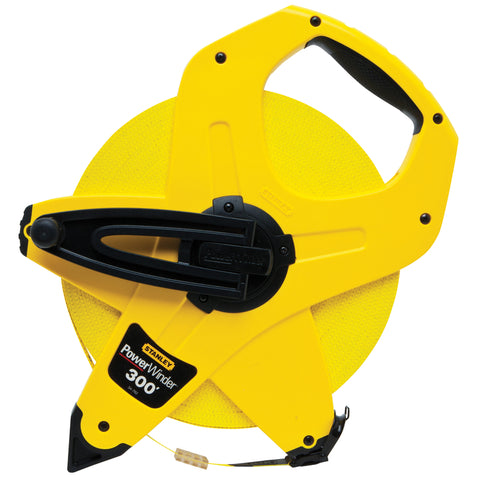Stanley PowerWinder 300 ft. L X 0.5 in. W Open Reel Long Tape Measure 1 pk