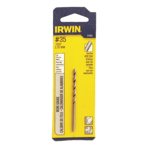 IRWIN #35 X 2-5/8 in. L High Speed Steel Wire Gauge Bit Straight Shank 1 pc