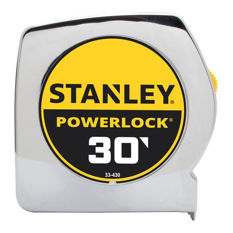 STANLEY PowerLock 30 ft. L X 1 in. W Compact Tape Measure 1 pk