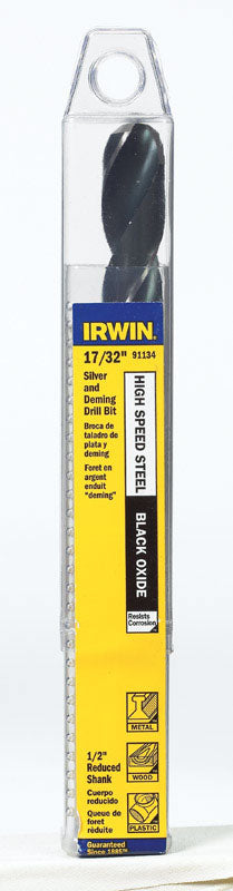 IRWIN 17/32 in. X 6 in. L High Speed Steel Drill Bit Straight Shank 1 pc