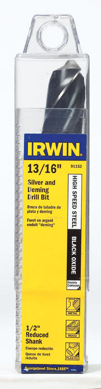IRWIN 13/16 in. X 6 in. L High Speed Steel Drill Bit Straight Shank 1 pc