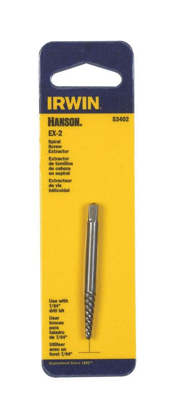 Irwin Hanson 7/64 in. X 7/64 in. D Carbon Steel Spiral Screw Extractor 5.4 in. 1 pc (Pack of 3)