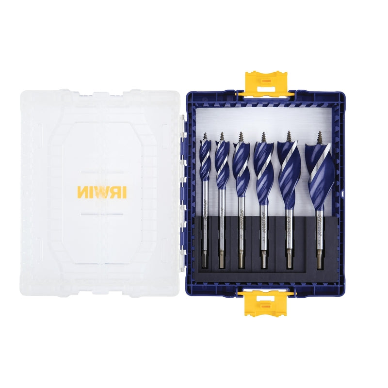IRWIN Speedbor Carbon Steel Spade Bit Set Quick-Change Hex Shank 6 pc