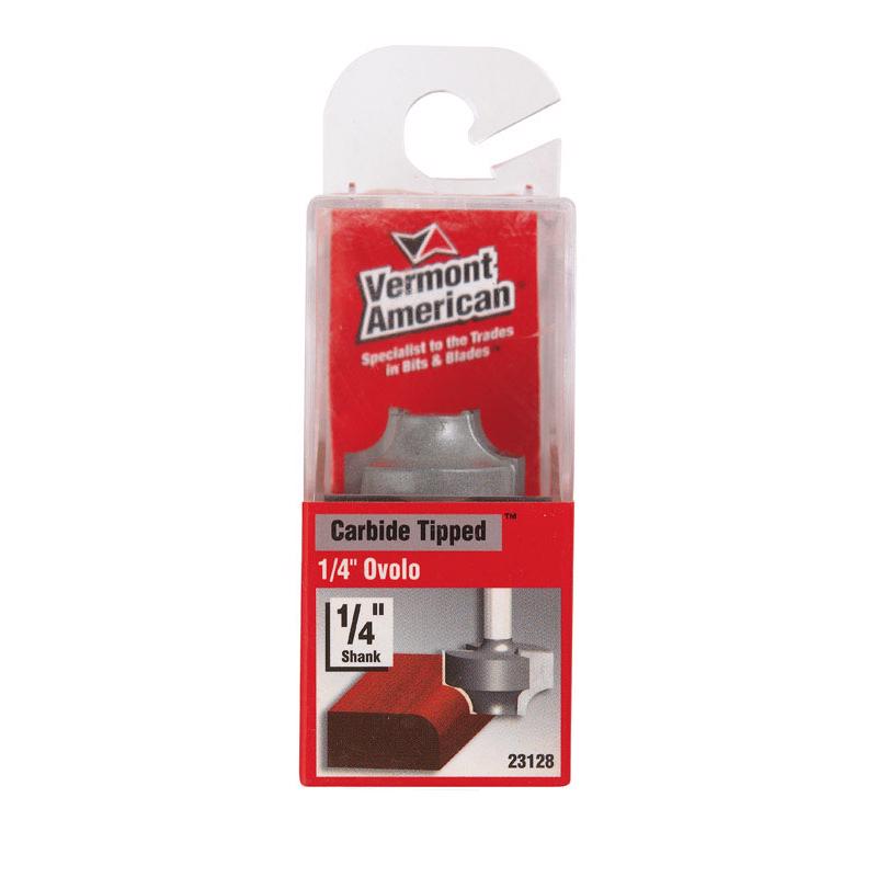 Vermont American 1 in. D X 1/4 in. X 1-13/16 in. L Carbide Tipped Ovolo Router Bit