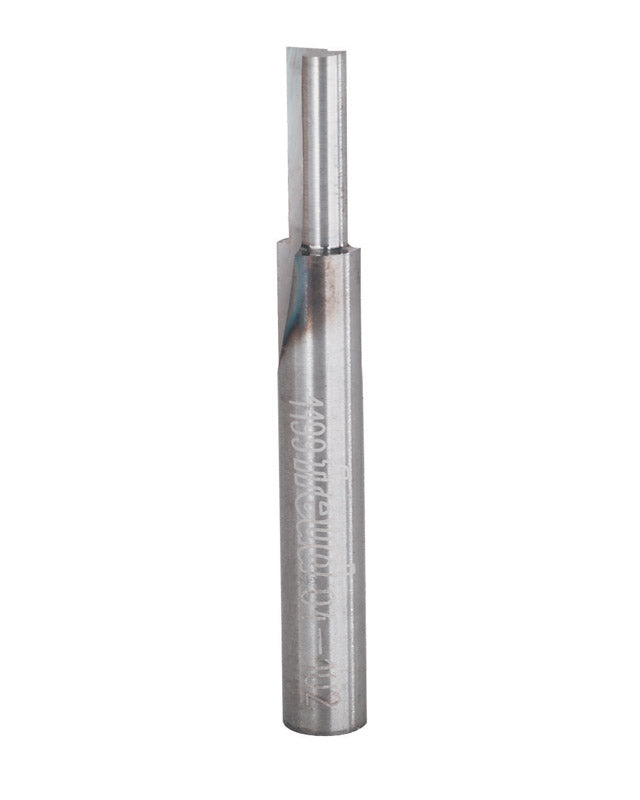 Freud 3/16 in. D X 2 in. L Carbide Double Flute Straight Router Bit