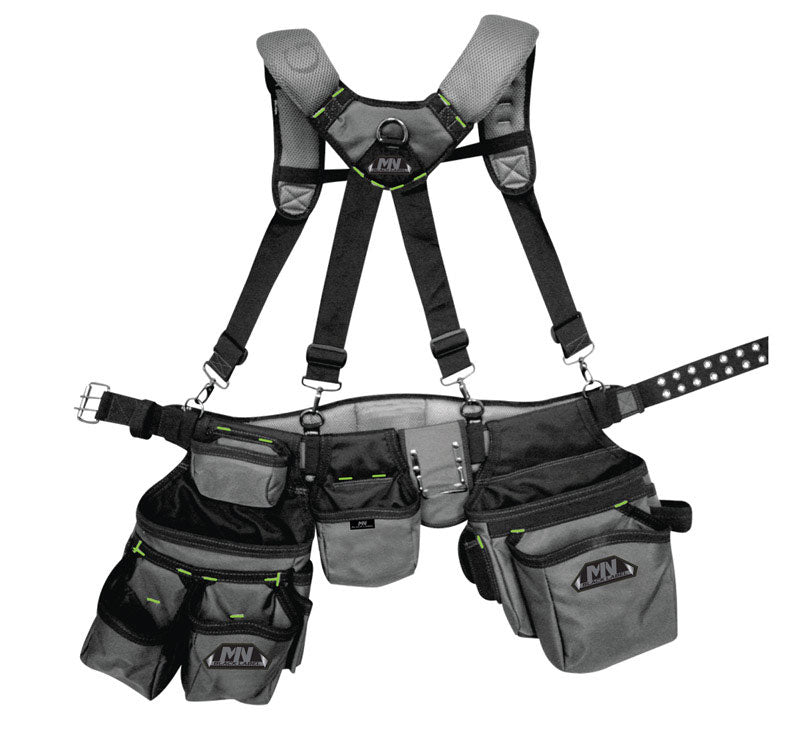 McGuire-Nicholas 30 pocket Ballistic Nylon Foam Suspension Rig 3.5 in. L X 16 in. H Gray 53 in.