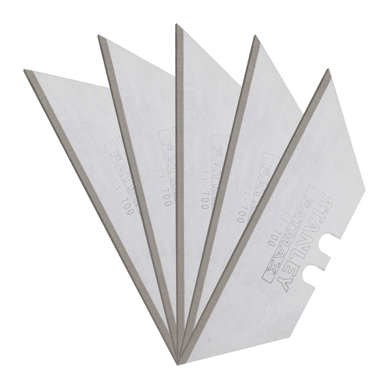 Cuchilla de repuesto multiusos de acero al carbono Stanley FatMax, 2,4 pulg. de largo, paquete de 5