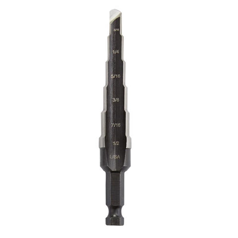 IRWIN Unibit 3/16 - 1/2 in. X 6 in. L High Speed Steel Step Drill Bit Square Shank 1 pc