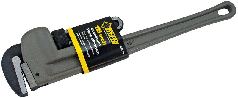 Llave para tubo de acero con mango antideslizante, 18 pulg. de largo, 1 pza.