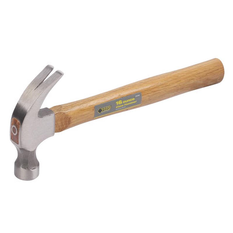 Martillo de carpintero Steel Grip de 16 oz con cara lisa y mango de madera